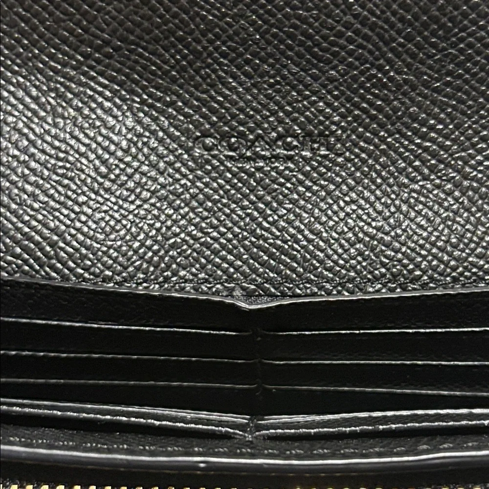 Coach Midnight Black Leather Clutch/Wallet